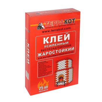 Клей для плитки жаростойкий 25 кг Терракот *1/48
