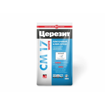 Клей для плитки СМ 17 WHITE эластичный 5кг Церезит класс C2 TE S1 *1/4/144