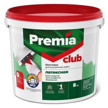 Шпатлевка латексная для внутренних работ 3,5 кг PREMIA CLUB* 4/168