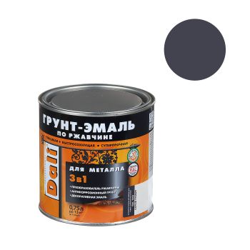 Грунт-эмаль по ржавчине цвет серый графит 0,75 л DALI RAL 7024 *1/6/576