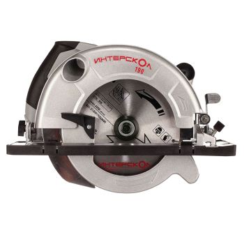Пила циркулярная 190мм 1600Вт 6000об/мин глуб.66мм уг.расп0-45гр посад20мм ДП-190/1600 ИНТЕРСКОЛ*1/4