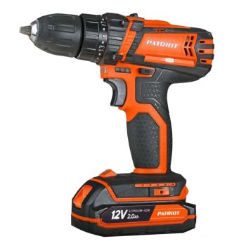 Дрель-шуруповерт 12В 2скор.0-350/0-1350об/мин 25Нм 2Ач 1ч 2аккум LI-ION BR 111ES PATRIOT *1/10