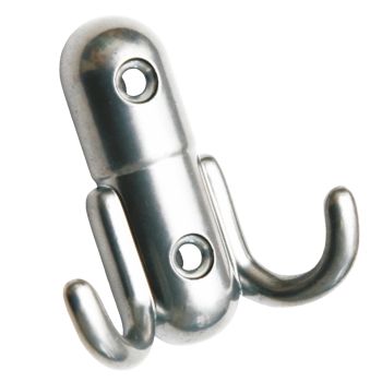 Крючок мебельный ХРОМ № 8 2-х-рожковый б/шур. Кунгур *10/100