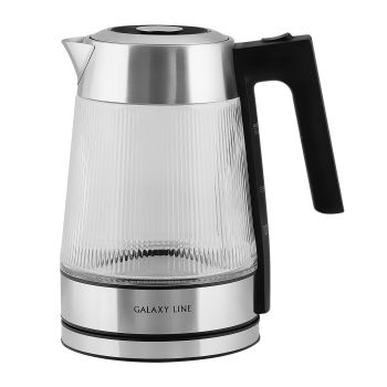Чайник электрический стекло 1,8л 2200Вт GALAXY LINE GL0564 черный, LED подсветка *1/12