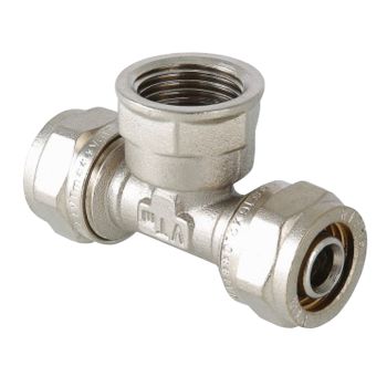 Тройник переходной 20х1/2"(Ø15)х20 цанга/мама VALTEC 332 *10/40