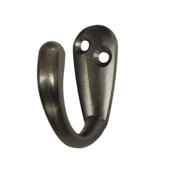 Крючок мебельный НИКЕЛЬ черный "DMZ-31304"/303729 ТРОДОС,хедер *10/50