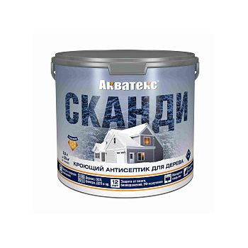 Антисептик для дерева акриловый кроющий айсберг 2,5 л Акватекс СКАНДИ *1/4/144