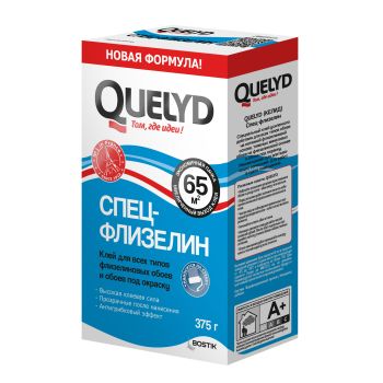 Клей для обоев флизелиновый 375г "Спец-флизелин" Quelyd  65м2  *1/12/480