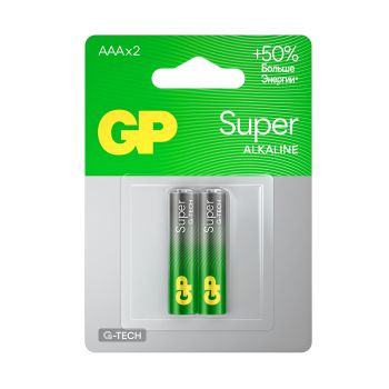 Элемент питания AAA (LR03) GP Super Alkaline (блистер 2шт) 24AA21-2CRSBC2 *1/10/80