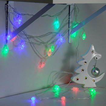 Гирлянда Нить 5м 20LED мульти мигает Шишка большая прозрачная нить 220V IP20 671579  *1/100