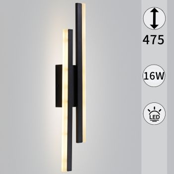 Бра 86233-9.2-001U LED2Х8W BK LED 16W   *1/20