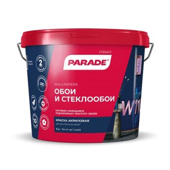 Краска акриловая для обоев 5 л PARADE W110 матовая *1/72