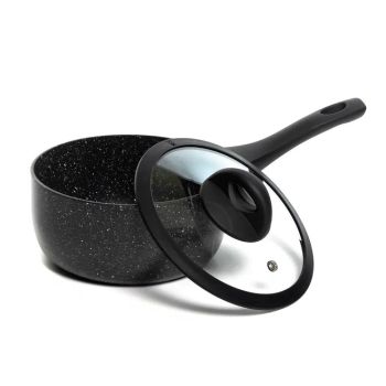 Кастрюля алюмин. антипригарная "Scovo" "Hi-Black" 1,7л d18см Cтекл.кр. HB-031 *1/4