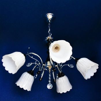 Люстра N0538/5  CH+BK  5*40W E14, 220V  VERNER LIGHTING *1