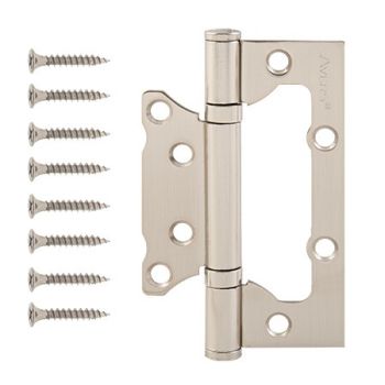 Петля без врезки 100*63*2мм НИКЕЛЬ матовый NIS (комплект 2шт.) AVERS *1/6/48