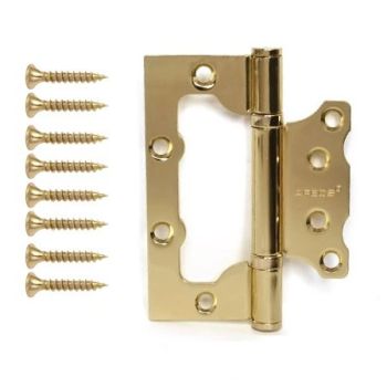 Петля без врезки 100*75*2,5мм ЗОЛОТО G (комплект 2шт.) АПЕКС *1/5/50