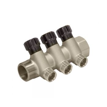 Коллектор 3 вых. вентиль НР 3/4"х1/2" CTM ПРОФИ C3MV3412 *1/2