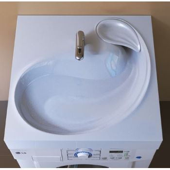 Раковина  BUTA 60 н/стир.машиной, лит. мрамор *1***