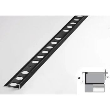 Профиль окантовочный ПК 01.2700.15 черный Лука *5