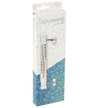 Термометр уличный (наружный) от -50°C до +50°С "Плоский", крепеж на 2-ст.скотч арт.ТБ-223 *1/100