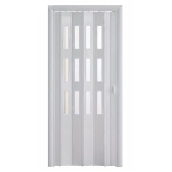 Дверь раздвижная со стеклом Белый глянец (2050*840) *1/4