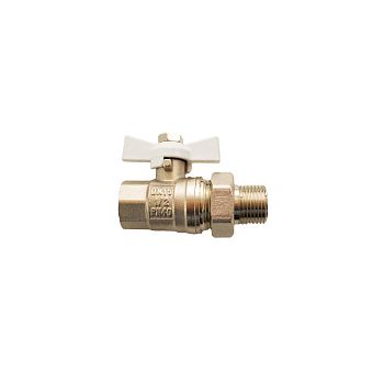 Кран шаровый 1/2" (Ø15) М/П бабочка с американкой STI (3663) (аналог АИ606) *10/100