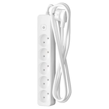 Удлинитель 5 розеток 2м б/з выкл ПВС 2*0,75мм2 10А мощ.нагр 2200Вт10-25S Фотон 21117  *1/20