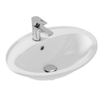 Раковина CALLA 54 встраиваемая на столешницу, с 1 отв, белый S-UM-CL/1-w Cersanit *1/16