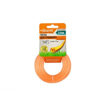 Леска 2,4мм круг  15м серый усиленный (GТ3535-2.4-0А-15) STURM *1/14/168