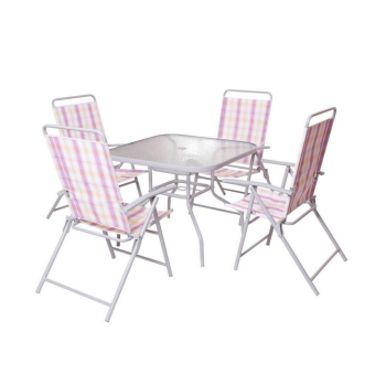 Набор дачной мебели "Анкона" (стол(стекло) + 4 стула) с586  *1/4