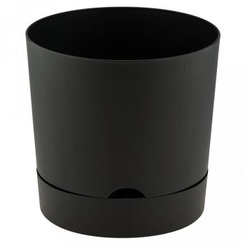 Кашпо пластм. "Гранд"10,5л d верха 250мм h 244мм с поддоном Черный 5 0649 PL *1/5
