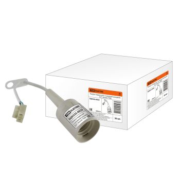 Патрон термостойкий Е27  подвесной пластик с клеммной колодкой белыйTDM SQ0335-0023*10/50/400