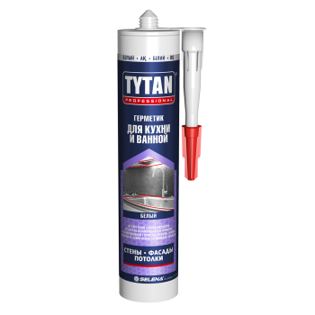Герметик силиконакриловый д/кухни и ванны белый 280мл  "TYTAN"  26067/16159 немороз. *1/12