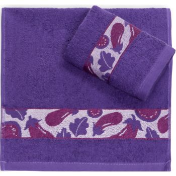 Полотенце махровое 30*60см Баклажан 340гр/м2 Текстиль центр *10