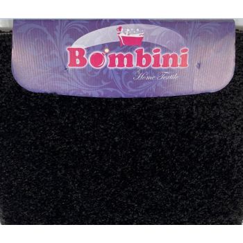 Коврик д/ванной Bombini  "Shaggy Soft" Комплект:(50см х 80см) + д/туалета Черный *1/20