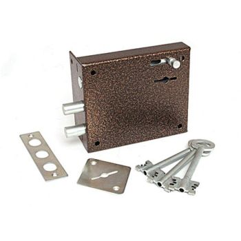 Замок накладной Электротехника ЗН-4 (3кл.) левый с задв.(Ростов)  *1/9