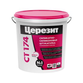 Штукатурка декоративная CT 174 Камешковая зерно 2 мм 25кг Церезит *1/24