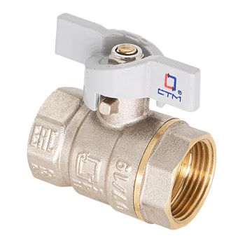 Кран шаровый 3/4" (Ø20) М/М бабочка СТМ (СТАНДАРТ) CWFFB034 (аналог ЗФ772) *1/15/120