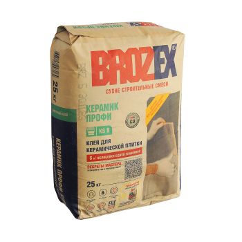 Клей для плитки KS   9 КЕРАМИК ПРОФИ 25 кг BROZEX класс С0 *1/56