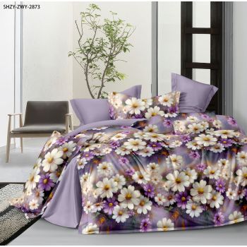 Постельное белье евро сатин Орхидея 2656, наволочки 70*70см - 2шт *1/4