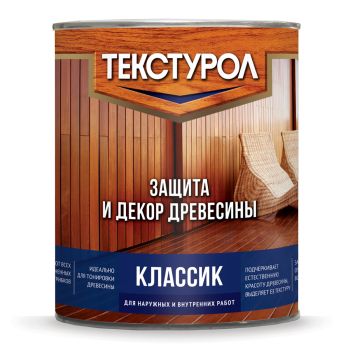 Защитно-декоративное покрытие для древесины алкидное белый 1 л Текстурол КЛАССИК  *1/6/504