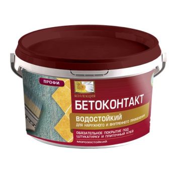 Грунтовка акриловая для внутренних и наружных работ БЕТОН-КОНТАКТ 3 кг КОЛЛЕКЦИЯ Ижсинтез *4