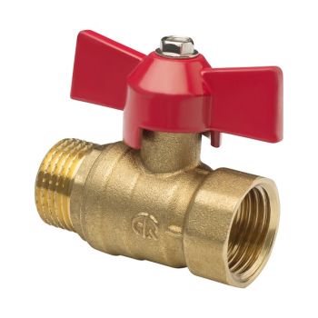 Кран шаровый 3/4" (Ø20) М/П бабочка 11Б27п1 AQUALINK (04777) *1/5/100