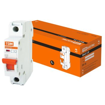 Авт.выкл. TDM ВА 47-29 32А/1П SQ0206-0077  *12/120