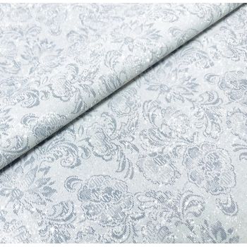 Клеёнка на тканевой основе "Shine" "Гобелен" Серо-Голубая шир.1,37м GW-21711 "Great Way" *20