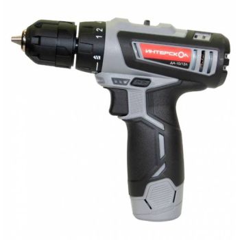 Дрель-шуруповерт 12В 2скор.0-400/0-1400об/мин 26Нм 1,5Ач 2аккум LI-ION ДА-10/12Л коробка ИНТЕРСКОЛ*1