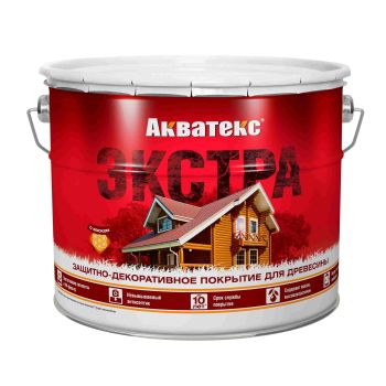 Защитно-декоративное покрытие для древесины алкидное бесцветный 9 л Акватекс-ЭКСТРА *1/55