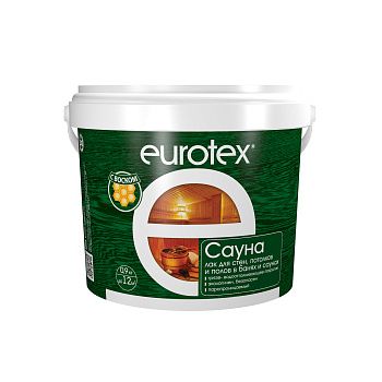 Лак акриловый для бань и саун 0,9 кг Eurotex *6/384