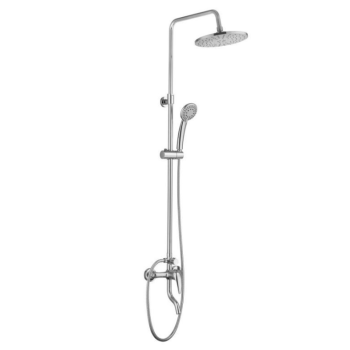 Смеситель д/ванны со стойкой для душа + ручной и тропический душ GROSS AQUA GA9005SMD01 *1