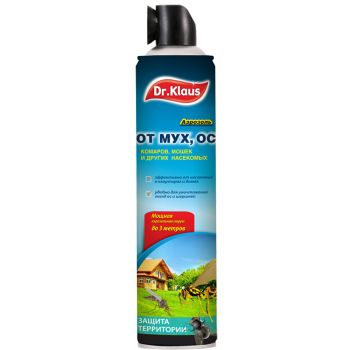Аэрозоль от МУХ, ОС и других летающих насекомых Доктор Клаус 600 мл/*12